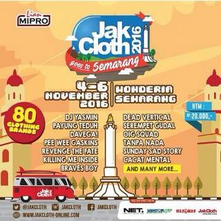 Halooo warga semarang sudah siap besok senang senang bareng <a href="/DJ_Yasmin/">Fahria Yasmin Baladraf</a> ??? Merapat yaaaa!!! #jakcloth #semarang