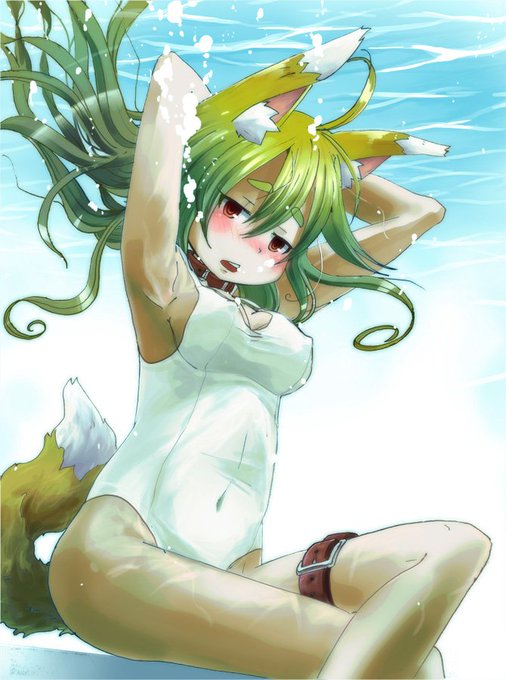 もぐっている。 