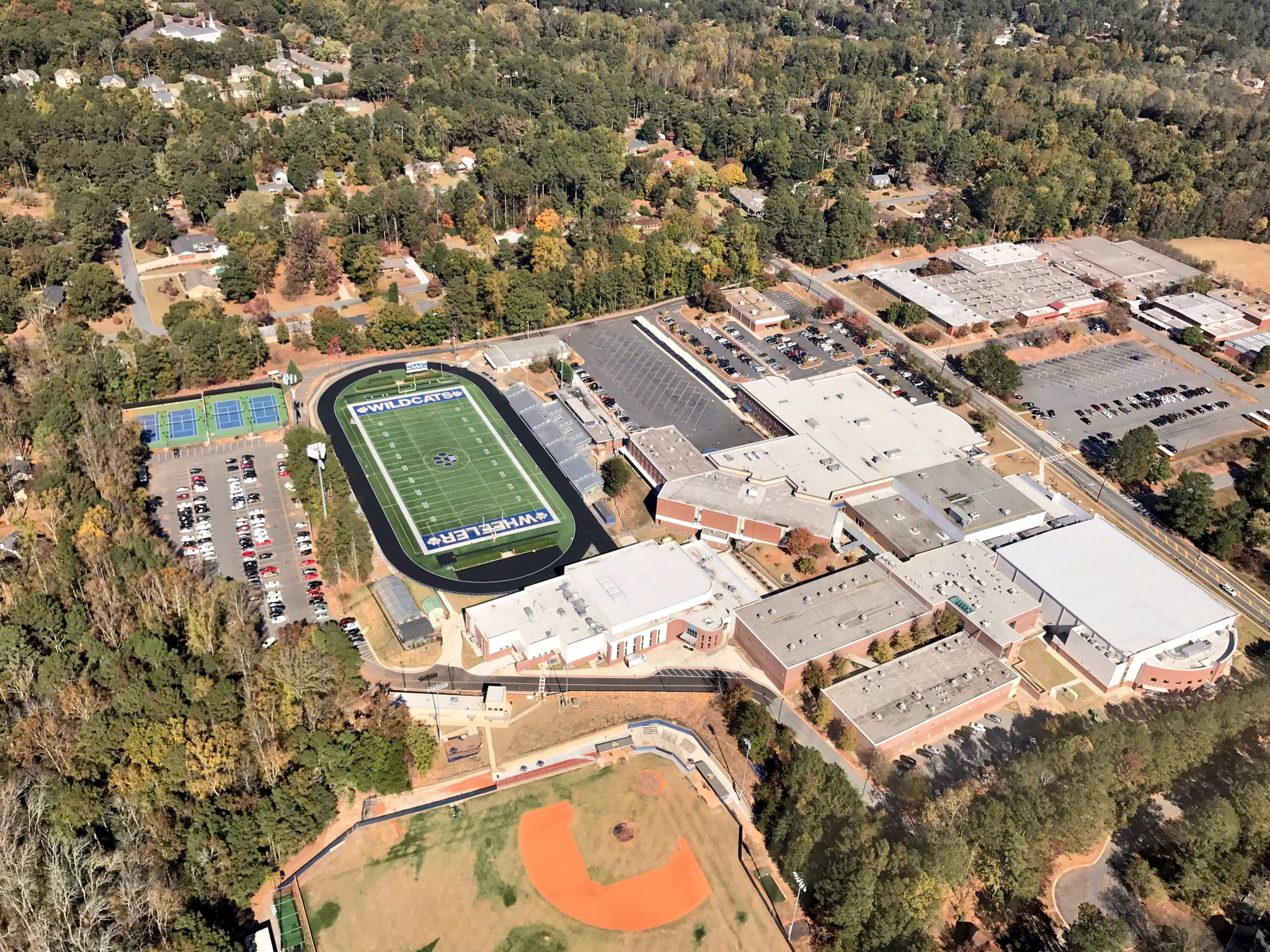 Wheeler High School on Twitter "🚁🚁🚁A cool perspective of Wheeler from