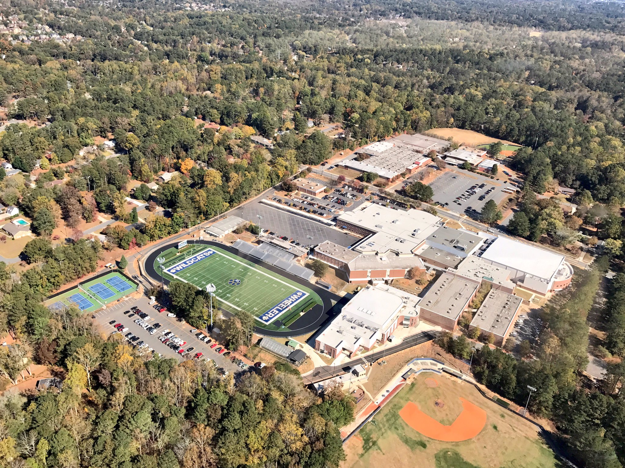 Wheeler High School on Twitter "🚁🚁🚁A cool perspective of Wheeler from