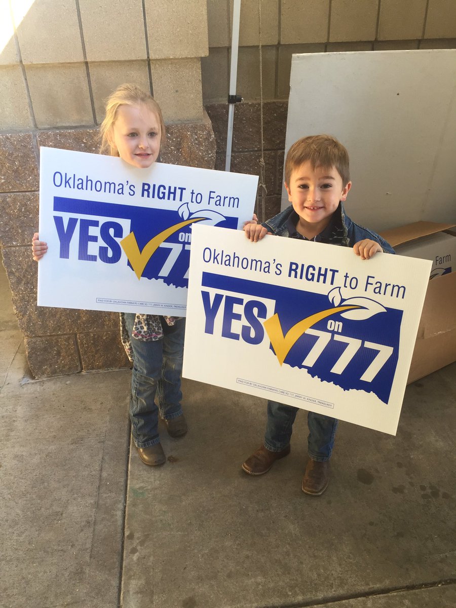 ckinder32's tweet photo. These two are sixth generation ranchers in Oklahoma who want you to #voteyesonsq777 for their future @OKCattlemen @YesOn777 https://t.co/jitUX34NyR