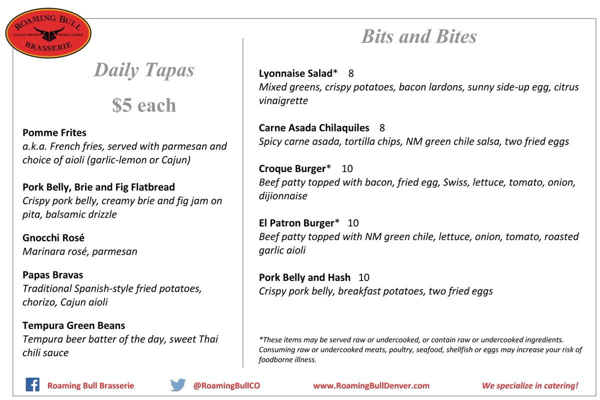 We're back <a href="/BlackShirtBrew/">Black Shirt Brewing</a> tomorrow! Here is our #brunch menu. We'll be there until close. #DenverBrunch #tapas