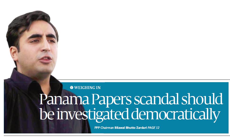 benazeernoor's tweet photo. Panama Papers scandal should be investigated democratically
Chairman #PPP @BBhuttoZardari again asks PM to accept his4Demands #ClearWarning https://t.co/9UL5dr6urk