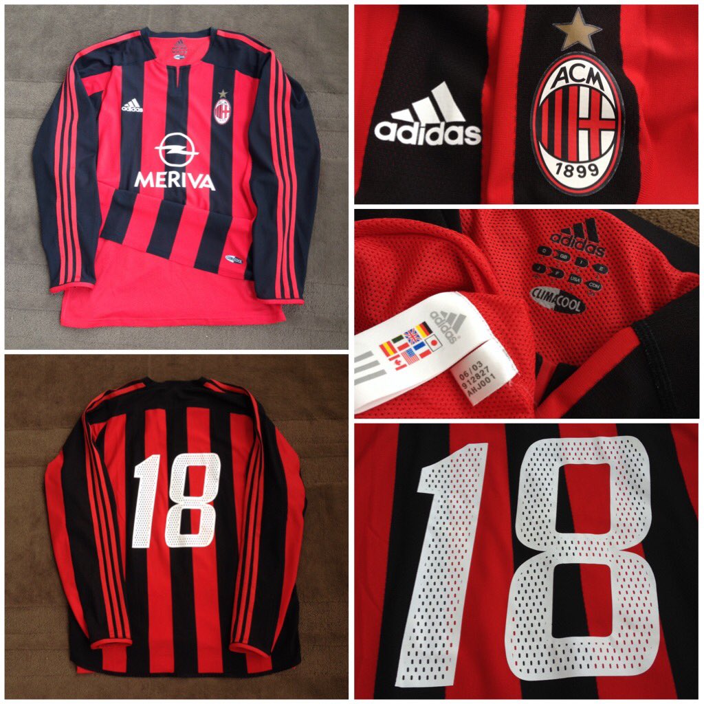 UniqueJersey's tweet photo. #UJ2
AC Milan Home 2003-04 LS
Size L (P72xL58)
Playes Issue, MINT, nomor #18 ori https://t.co/v9ei1gZDu8