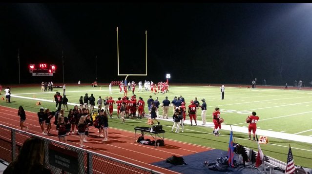 Kayeluvscats's tweet photo. Today was so fun! And WE WON!! Congrats to the football team!!! 🏈❤️ #Playoffs #playoffbound #mustangs https://t.co/4vWp9CaPTh