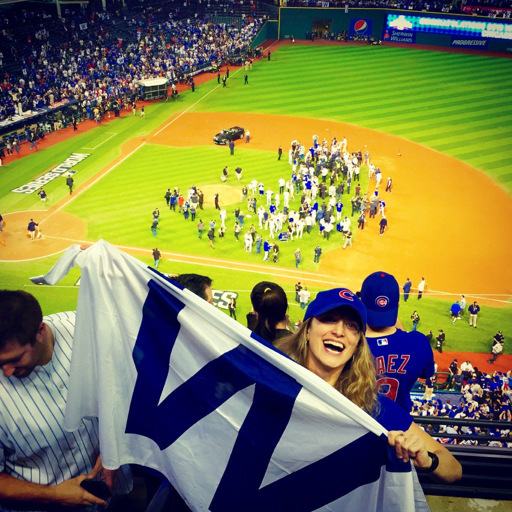 Doggerance's tweet photo. Still so happy! #cubswinworldseries #cubscursegone #GoCubsGo #108yrstretchgone #FlyTheW https://t.co/Fp3XDz3r8G