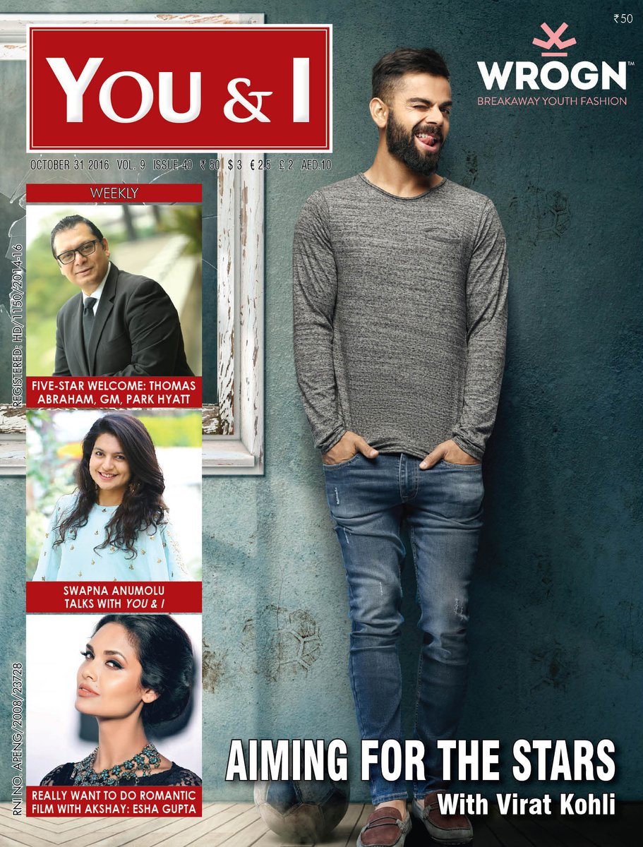 youandimagazine's tweet photo. "Virat hai toh match hai" is the only one-liner v say when we watch cricket! #HappyBirthdayVirat . @imVkohli https://t.co/6iF09OuFb2