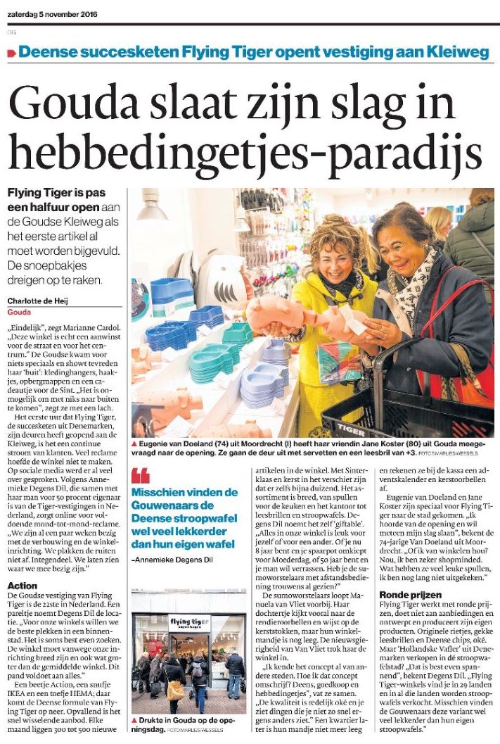 flyingtigernl's tweet photo. Flying Tiger Gouda is gisteren open gegaan. Kom dit weekend gezellig langs! #flyingtigernl #gouda @AD_GroeneHart https://t.co/je7Iv9eUcW