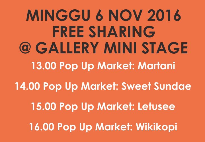 BerandaJogja's tweet photo. Free creative sharing @Pinasthikafest bersama peserta pop up market #AwakeON | 6 Nov 2016 mulai pukul 13.00 WIB https://t.co/g2OX4C0QEG