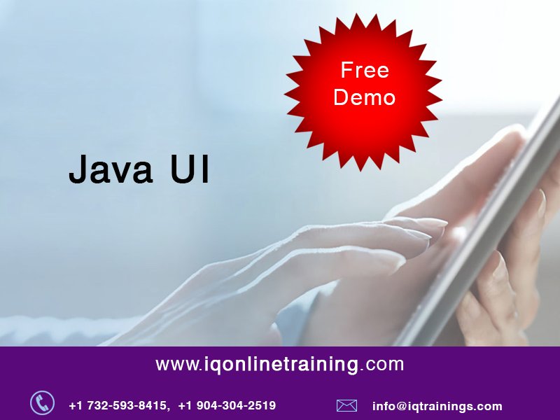 iqonlinetrainin's tweet image. Weekend Offer and Free Demo for #JavaUI #OnlineTraining by #IQOnlineTraining
goo.gl/KrgEg7