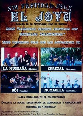 lamusgana5's tweet photo. El próximo sábado, 12 de noviembre, nos vemos en Coo de Buelna en el Festival el Joyu :-) https://t.co/8gcjwJK2FW