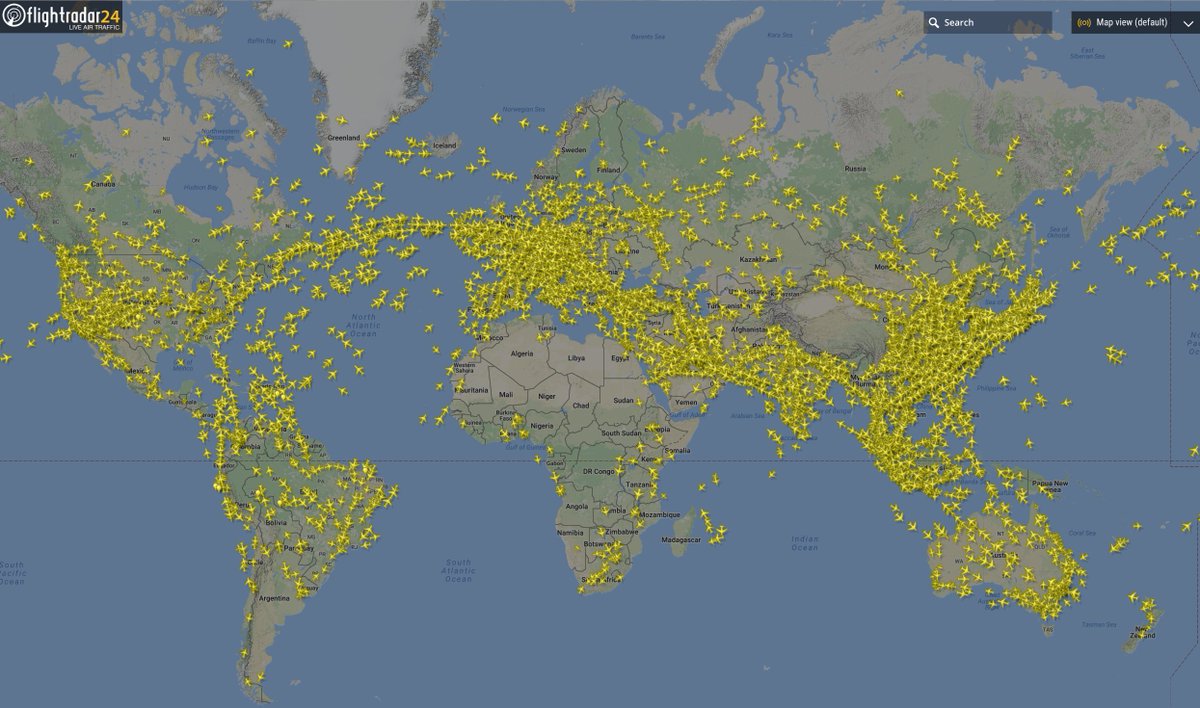 A network of 12,000 receivers tracking 160,000 flights per day