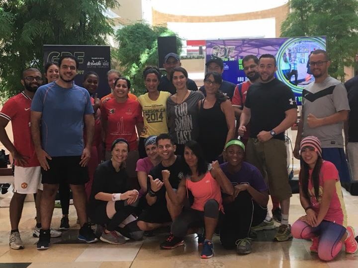 ReevaB's tweet photo. Great workout with this fit gang this morning @YasalamAE @yasmallad #GDF2016 #Yasalam2016 https://t.co/0WLjOMs2wa