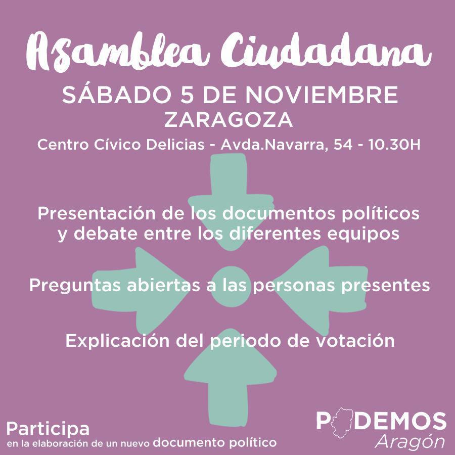 Laenredadera's tweet photo. Hoy nos vemos en Valdespartera y Delicias: charla #TTIPNo #CETANo y Asamblea de @PodemosAragón. Debates interesantes https://t.co/UBJ6h8G5If