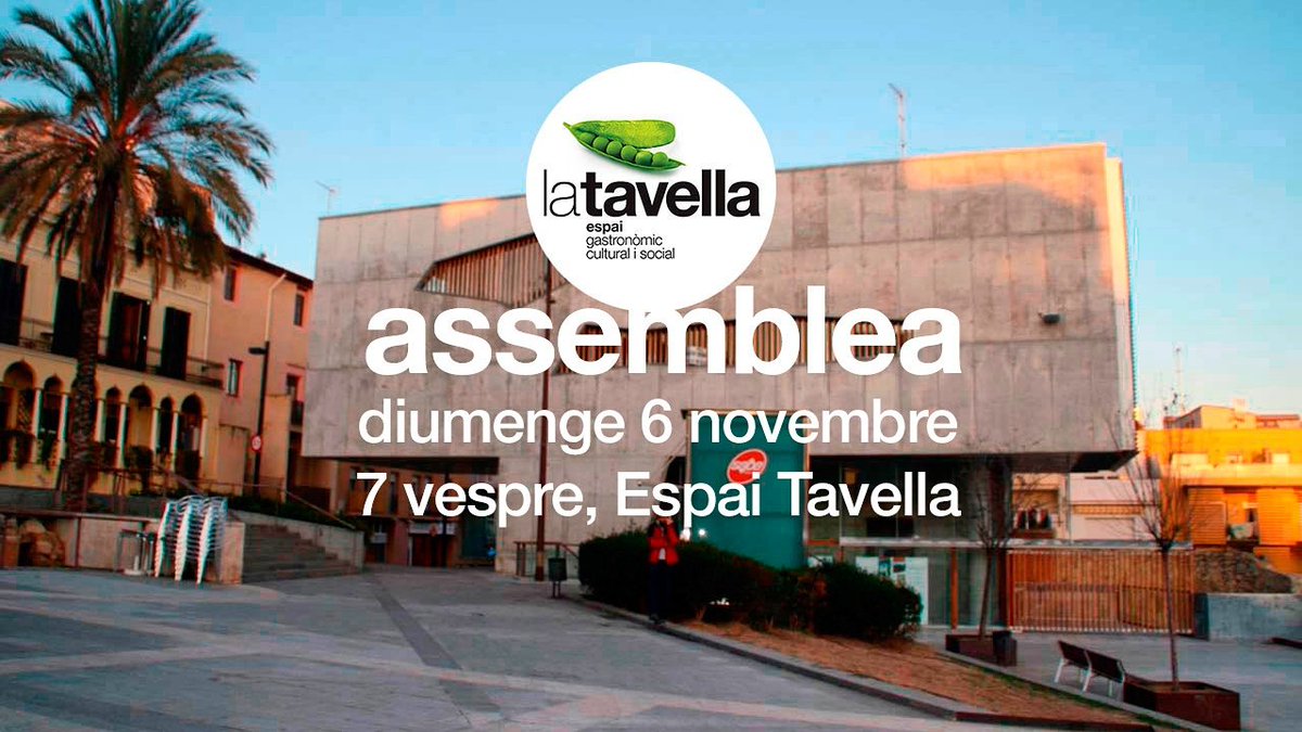 espaitavella's tweet photo. Demà assemblea oberta. A les 19h a La Tavella. Informació de l'estat del projecte i definició d socis/es-usuaris/es. No us la perdeu! https://t.co/TuvljLPS0t