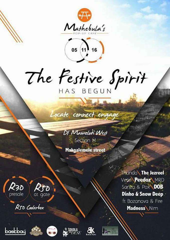 TrifektaC's tweet photo. Catch our very own @DjPeeDoz live at Matbebula's Pop-Up Cafe from 7-8PM #TRIFEKTA #SonOfRaw https://t.co/esmmciyGuE