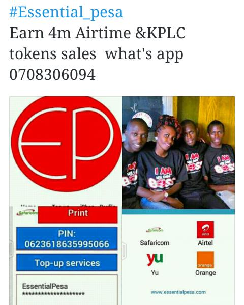 SamGathia's tweet photo. #Essential_Pesa 
#ItsNotPossibleThat 
You are missing this opp earn on airtym top up https://t.co/Yqi9RFo0tS https://t.co/Bfmf5i4bSl