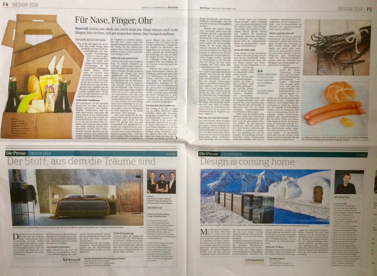 GGerlinde's tweet photo. Heute in @DiePressecom π Sonderbeilage #design2016 ein kleines aber feines Interview mit mir. #verpackungsdesign #packaging #austriandesign https://t.co/ZDviNfkISs