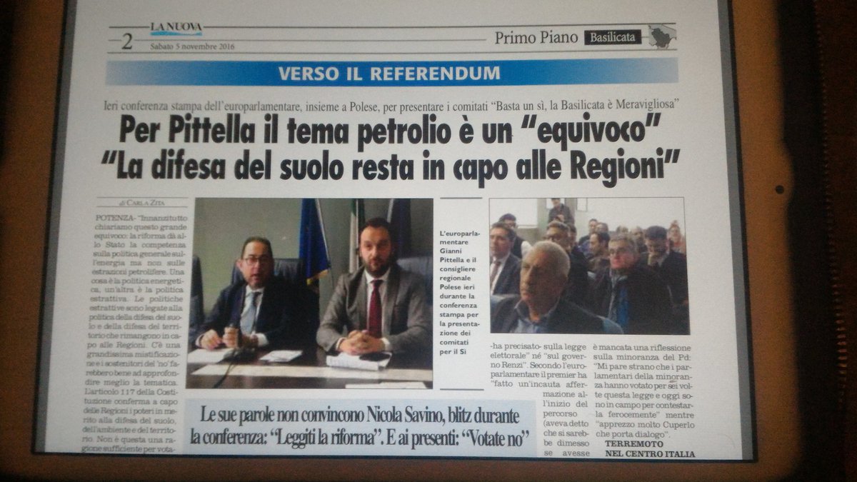 Deve essermi sfuggita qualcosa. O non ho capito la dichiarazione di <a href="/giannipittella/">Gianni Pittella</a> Chiedo aiuto a <a href="/EnzoDiSalvatore/">Enzo Di Salvatore</a> <a href="/IlMattinoFoggia/">Il Mattino quotidiano</a>