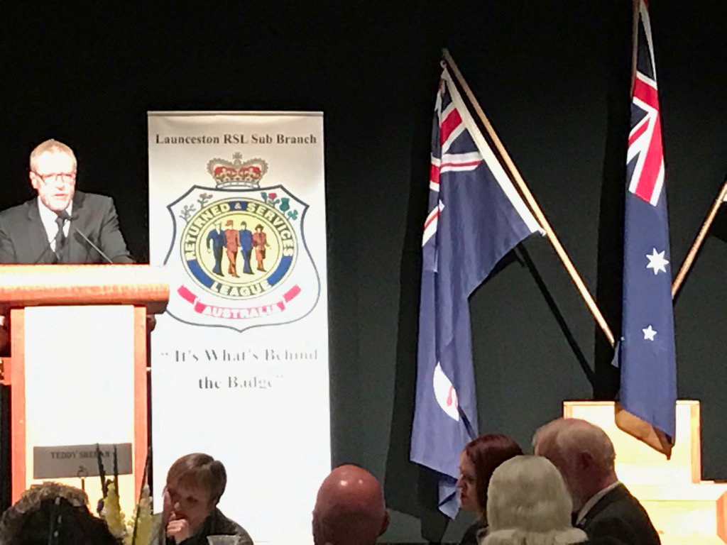 BryanGreenMP's tweet photo. Brian Carlton makes a strong , patient speech in support of free speech and the separation of powers 100 years of RSL https://t.co/lHbPmMBsjG