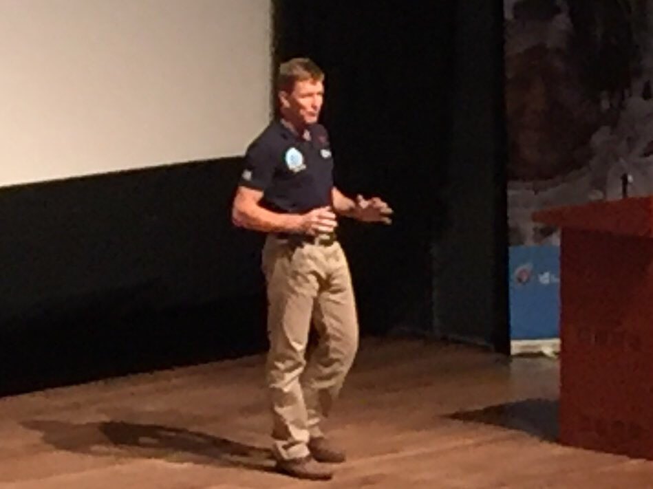 AlohaTriLtd's tweet photo. And here is the man @astro_timpeake himself! @TriTrust @yorkuniversity @space2earth #Principia @trainastronaut #astrosciencechallenge https://t.co/HpmCNccfy0