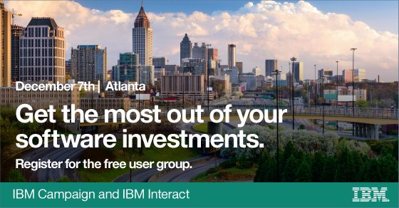 jay_henderson's tweet photo. Atlanta peeps - join us for our User Group on Dec 7th! #CUG16 #Atlanta @IBMforMarketing https://t.co/RLEroEFlDY https://t.co/34k2d3uoje