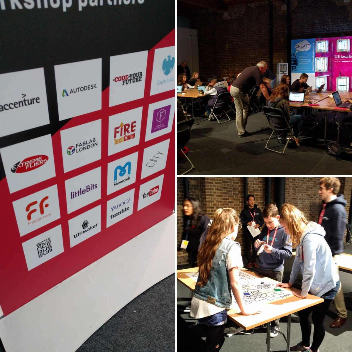 FabLabLondon's tweet photo. and we're off :) @FabLabLondon at @WiredUK #NextGen2016 #fabkids and #makers being creative https://t.co/5Pt2C1KAcN