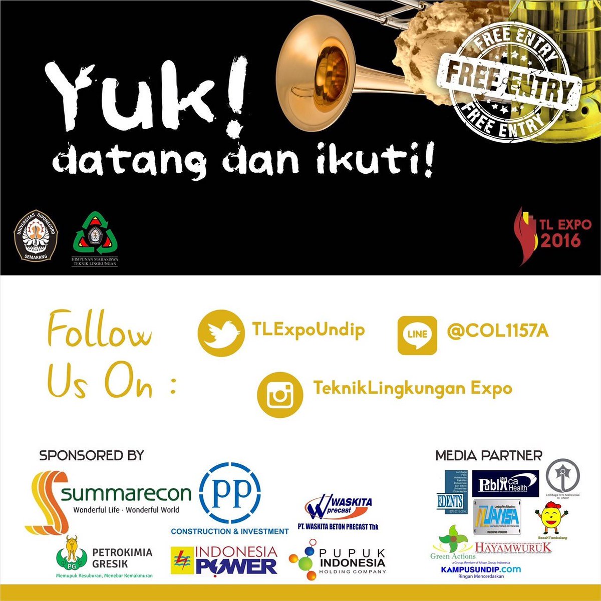 H-7 : ENVIRO CHARITY AND FOOD FEST
Jangan lupa dateng ke Halaman Imam Bardjo, 12 November 2016.
FREE!
#jazzsemarang