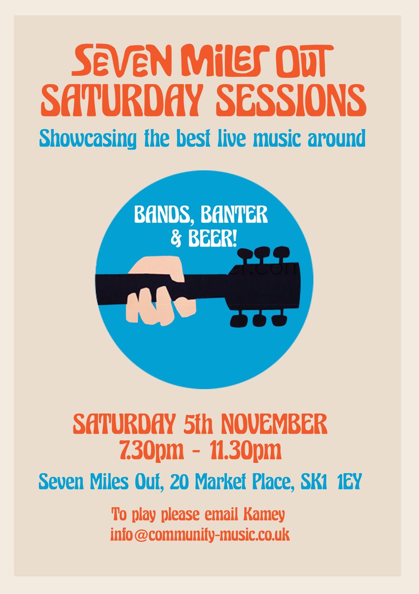 SevenMilesOut's tweet photo. Join us tonight at #SaturdaySessions great live music from #GiraffeyFantastic #AidanSmithandhisIndulgentFriends #BellevueDogs #CounterFaith https://t.co/pHWFZ0p4JQ