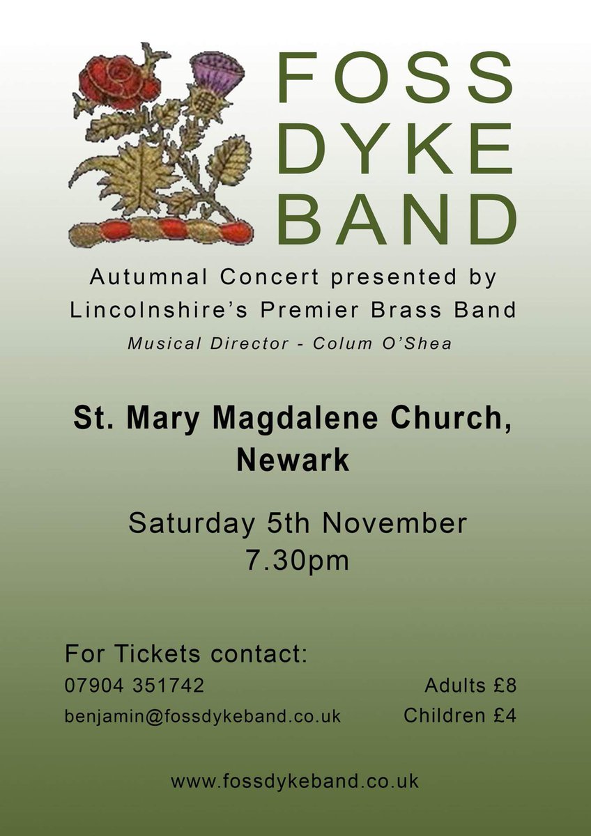 Be nice to see you all later tonight in Newark at St Mary Magdalene Church! 7:30pm start for what will be a great concert.