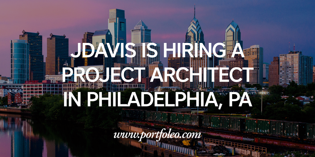 PortfoleoJobs's tweet photo. Hiring! Project Architect at @JDavisArchitect - Philadelphia, PA: https://t.co/U8EqsPFyFf https://t.co/DhQkeV5FxL