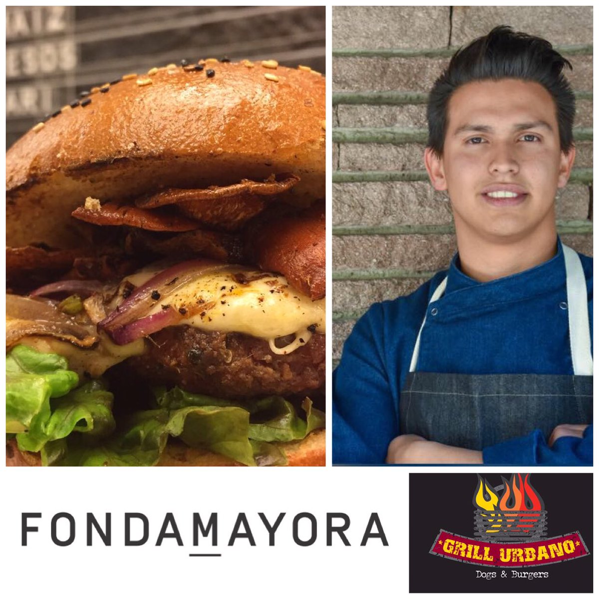 chef_asanchez's tweet photo. Hoy 5 @GrillUrbano #chefinvitado @SantiagoMuMo de @FondaMayora #bestburger #foodtruck Pensylvania 37 #napolesdf #cdmx #cookmx #bestchefs https://t.co/R18e5IEzY1