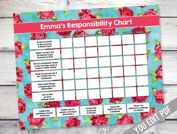 My Responsibility Chart Printable