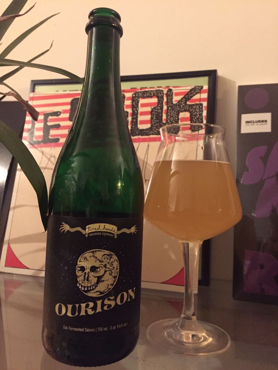 emptiesblog's tweet photo. Last night's craic. Decent way to kick off a weekend. @thediamondstud_ @tiredhandsbeer #saison #barrelaged #oakaged #tiredhands #ourison https://t.co/9ULW4aEDwN