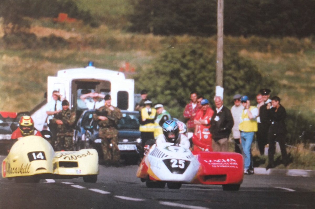 <a href="/StevieRRN/">Road Racing News</a> <a href="/IOMTTPHOTOS/">iomTTphoTTos🇮🇲</a> @Jon_3_roads   Sidecars at the UGP 1997 .. bring them back!!  #roadracers #Dundrod