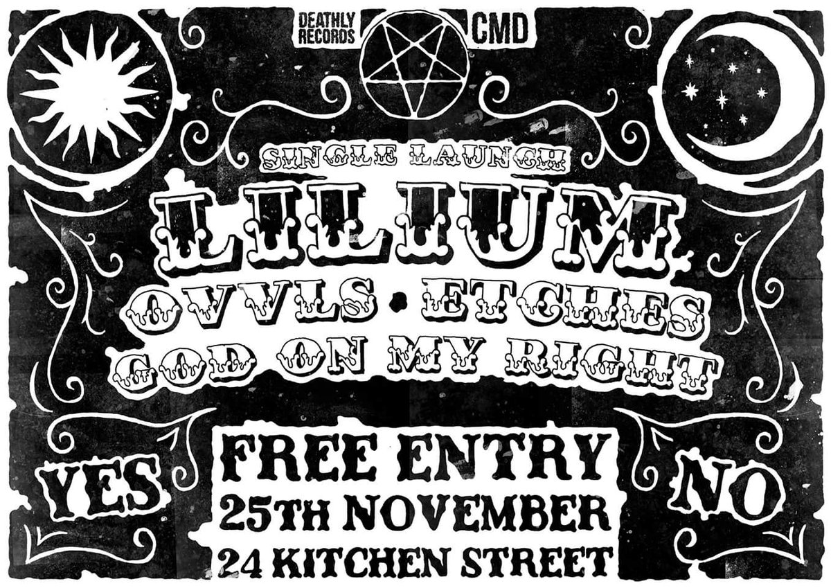 3 weeks and counting till <a href="/DeathlyRecs/">Deathly Records</a> FREE launch party! 4 ace bands. 1 boss venue. You'd be a fool to miss it. ✊ #NewMusic