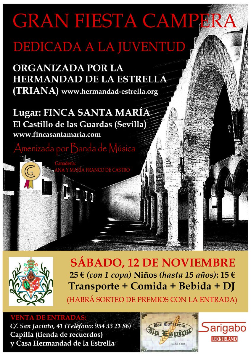 gzaguan's tweet photo. El próximo sábado 12 de noviembre amenizaremos la fiesta campera de @hdadlaestrella ¡Os esperamos! ;) https://t.co/PBBqgCyUgu