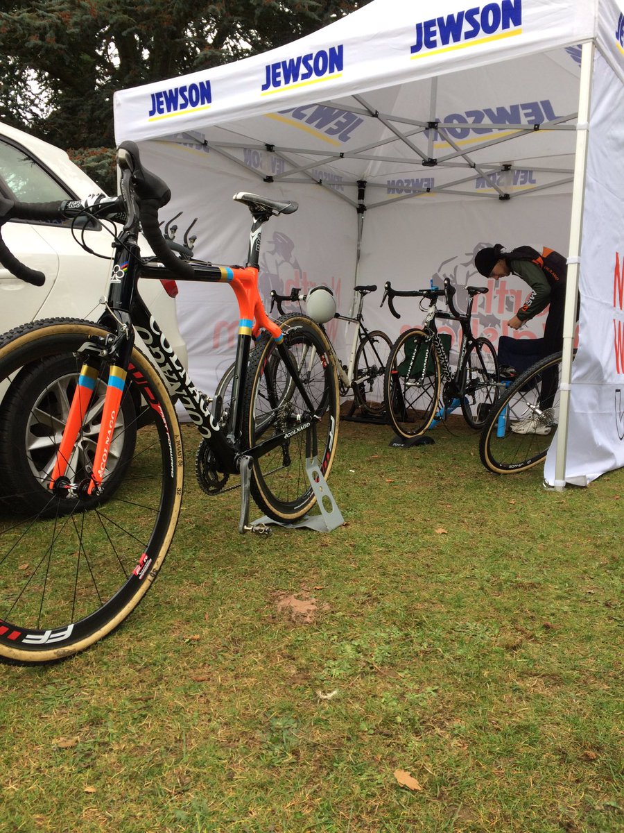 Almost time for race day warm ups here in Bury St. Edmunds for today's CX race. #QSWEtixx #CX #Cyclocross