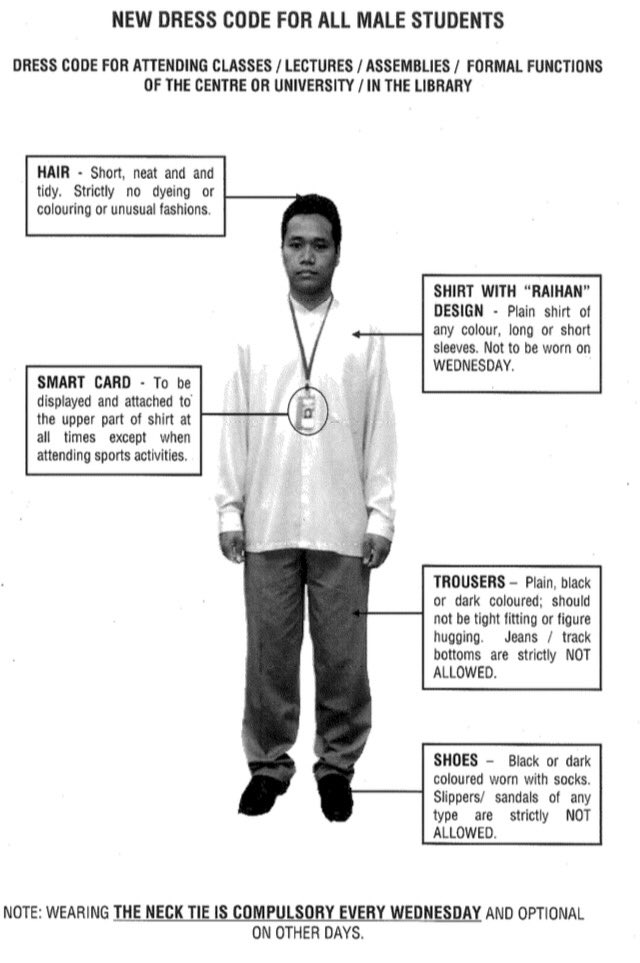 tawe1617's tweet photo. Attire for BROTHERS of CFSIIUM during classes&amp;office hours @CFS_IIUM @Cfs_iiumPJ @mrcccfsiium @fsccfsiium @fsccgambang https://t.co/VG7X3ttzjz