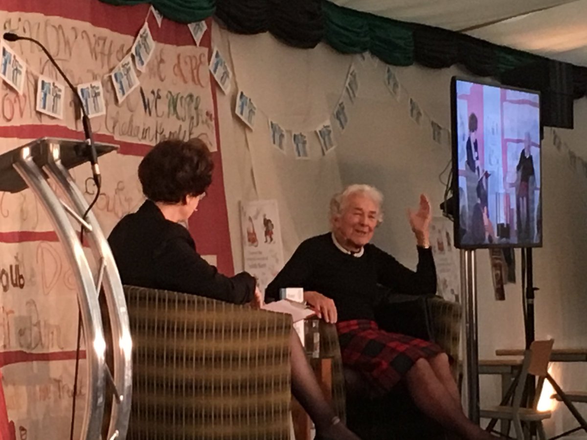 Legendary author Judith Kerr in interview <a href="/SCHS_GDST/">Streatham & Clapham High School</a>'s <a href="/STREAM_SCHS/">STREAM2016</a> Book Festival today with Sunday Times Children's Books Editor @GDST