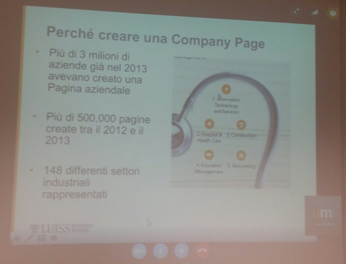 maurofacondo's tweet photo. Ora in #LUISSBSdigital dialoghiamo con @koalasereno sul tema di Linkedin per le aziende.#digitalmktg @LUISSBusiness https://t.co/cxOMkfLQ8A