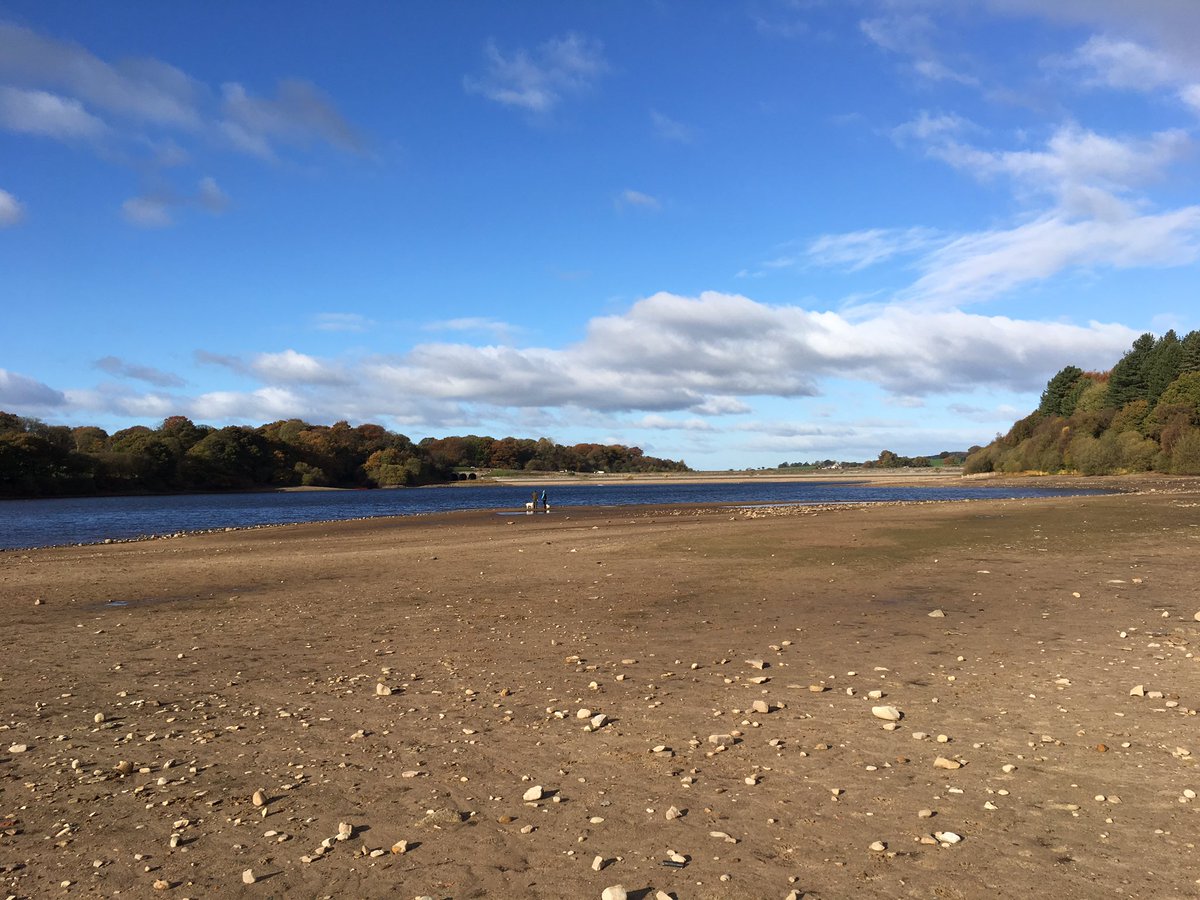 Few fishing Rivington upper reservoir today -water levels very low this shows the lower reservoir &amp; how shallow you can be fishing this end