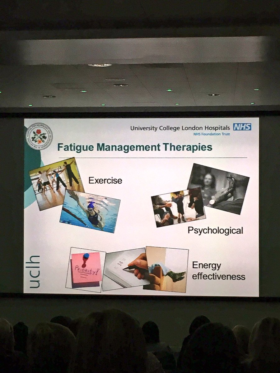 brainspine's tweet photo. Kate Hayward gives an overview of #fatigue management therapies. #SAHconference https://t.co/sDu940kqH8