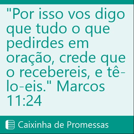 #CaixinhaDePromessas
caixinhadepromessas.com