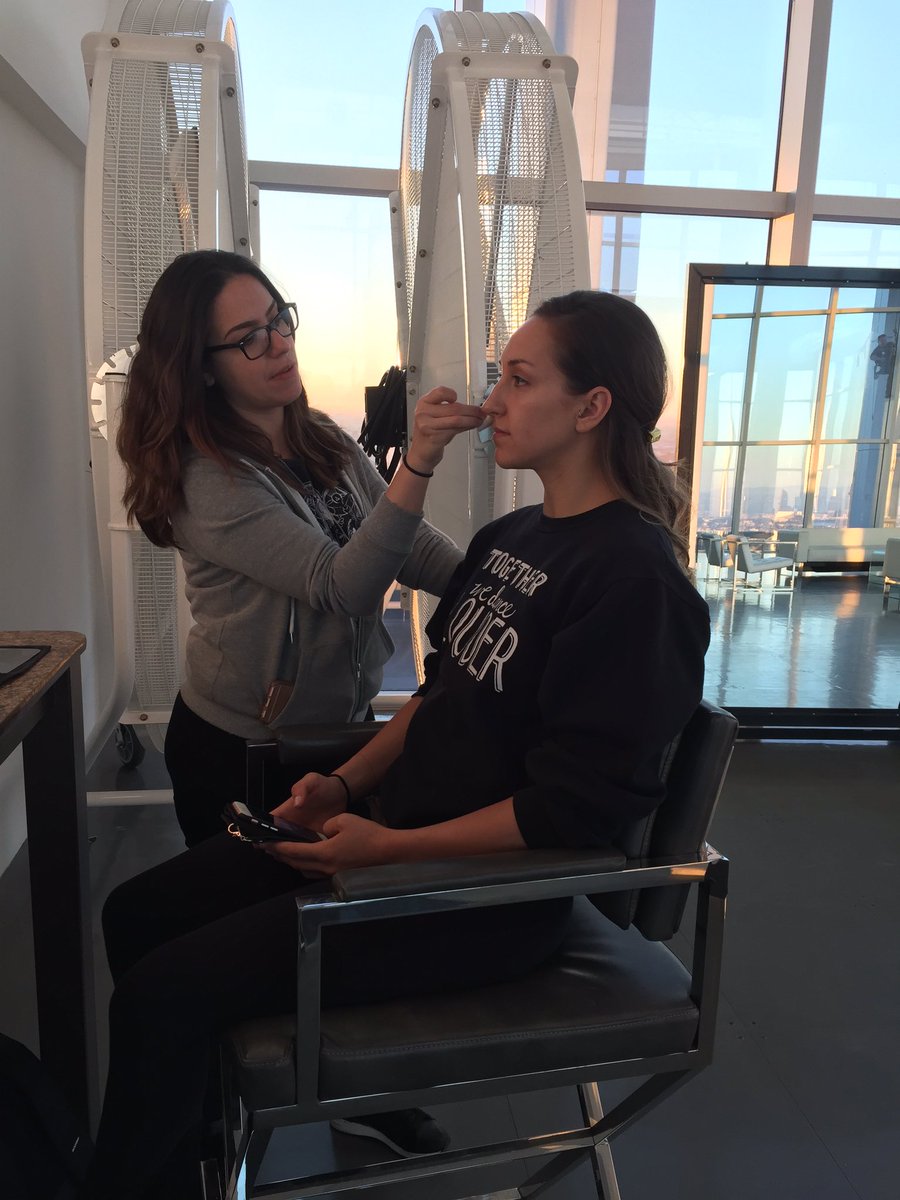 Kelly is getting hair and makeup for dance film in L.A#hbedance#dancefilm