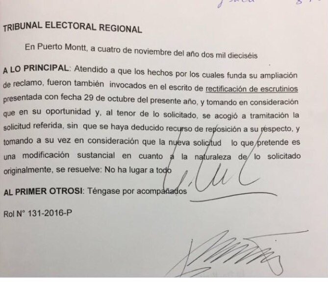 Rechazada apelación TER del candidato de derecha en Curaco de Velez y ratifica alcalde Luis Curumilla,todavía no se convencen que perdieron?