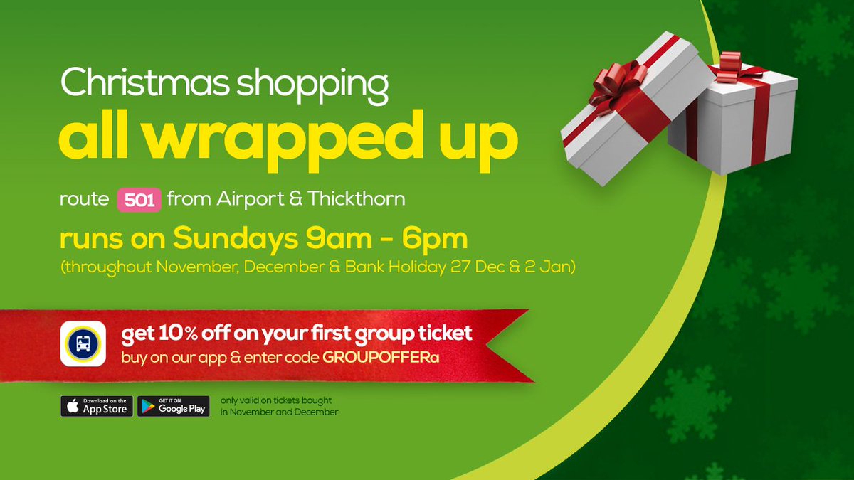 nparkandride's tweet photo. Airport and Thickthorn P&amp;R on Sundays starts Sun 6 Nov for C'mas shopping. 9am - 6pm. Every 20 mins. Times &amp; fares: https://t.co/F4915U7giv https://t.co/KbZychKKDr