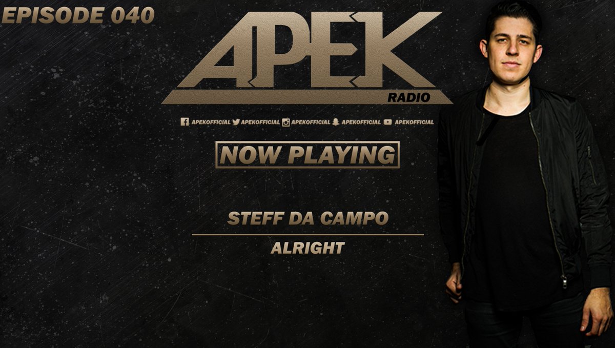 ApekOfficial's tweet photo. #NP on #APEKRADIO #AR040 : @STEFFDACAMPO - Alright [@SpinninRecords] 

TUNE IN: https://t.co/IBnO0EMdwV https://t.co/PH78ix8bDl