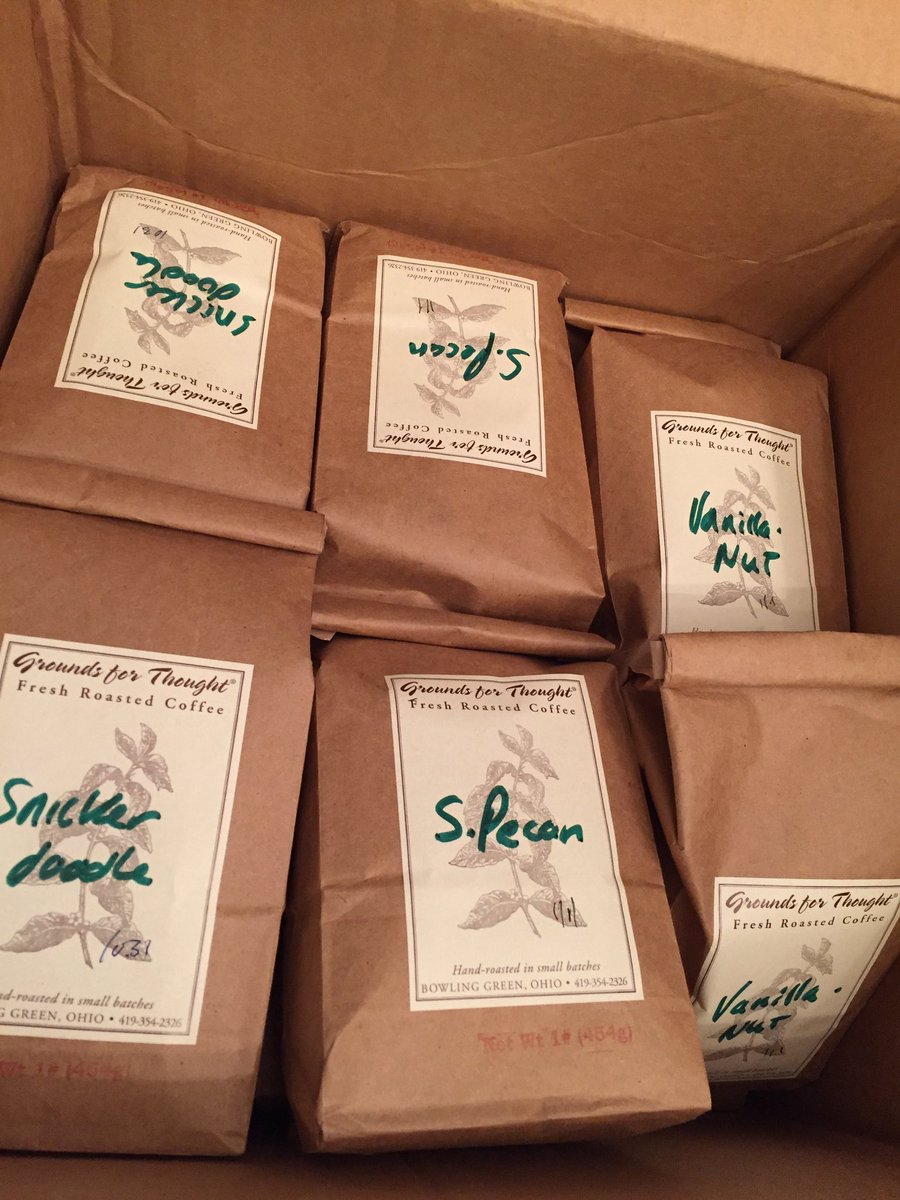 Lynn_Hulsey's tweet photo. My fresh roasted #coffee came in the mail. Ummm, I think I ordered too much. No, I don't have a problem. I swear. #coffeefanatic https://t.co/XkhCLDyvAm
