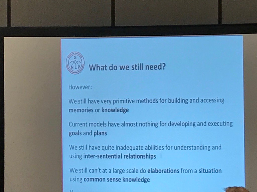 boknilev's tweet image. @chrmanning from @stanfordnlp on uphill battles in NLP at #emnlp2016